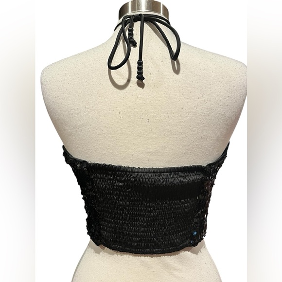 House of Harlow 1960 2 pc Sequined Halter top and matching pants - Picture 6 of 16